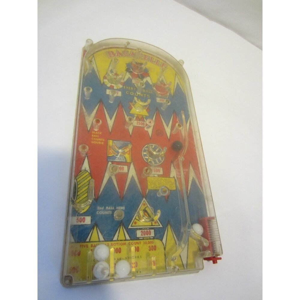 BAGATELLE handheld plastic pin ball game VINTAGE